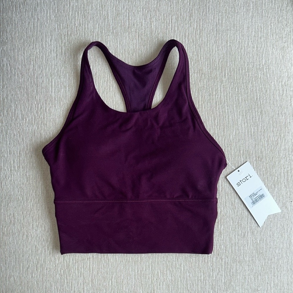 Stori Perseverance Long Line Bra in Mulberry